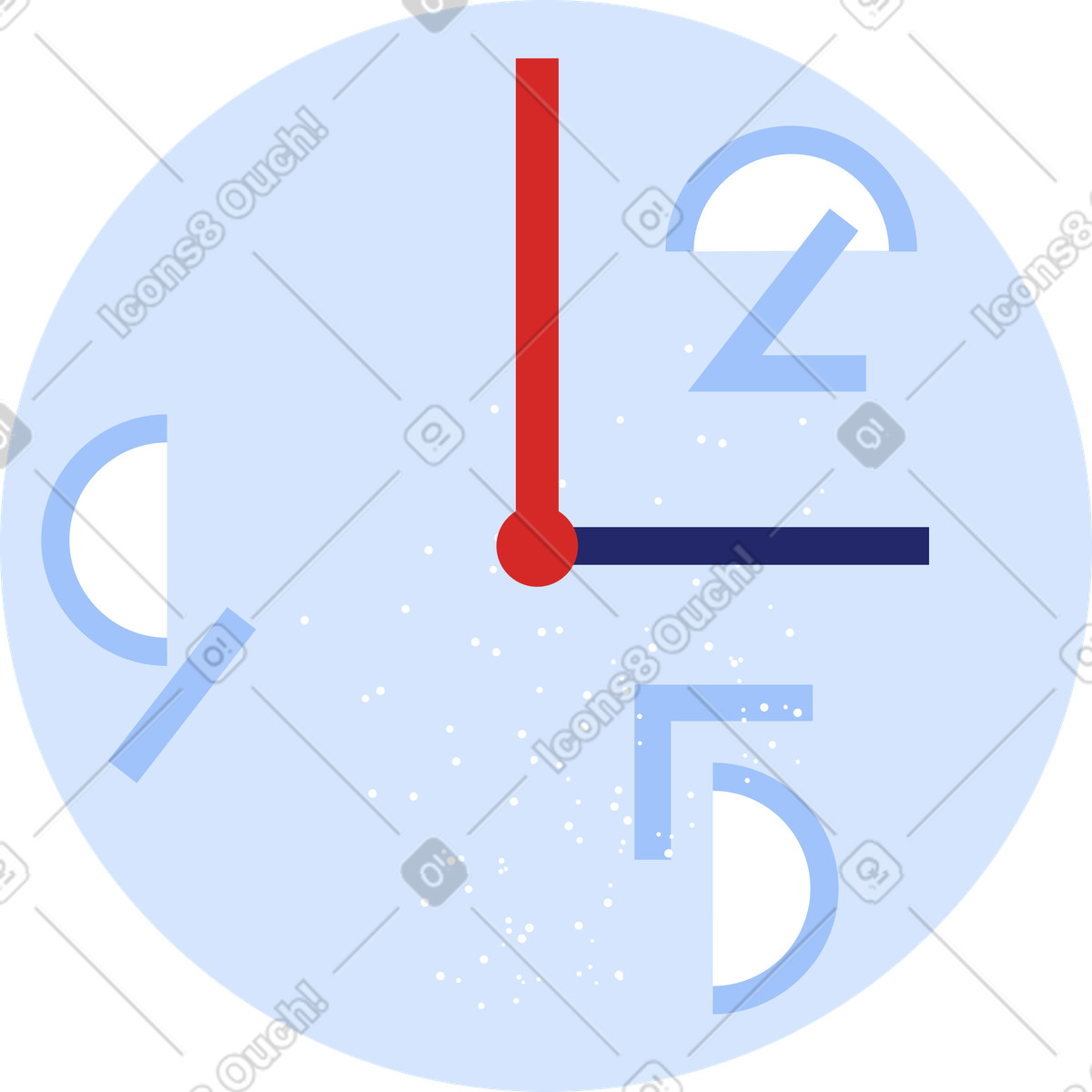 Ilustração de Relógio parede em no estilo Clip para baixar em PNG, SVG