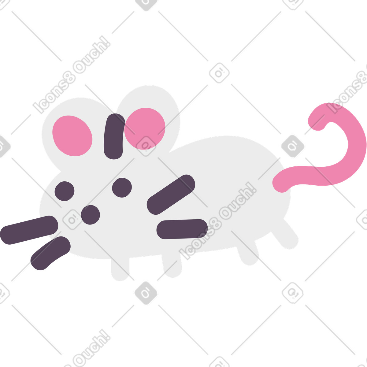 下载 Pluto 风格的 老鼠 插画，支持 PNG、SVG 格式