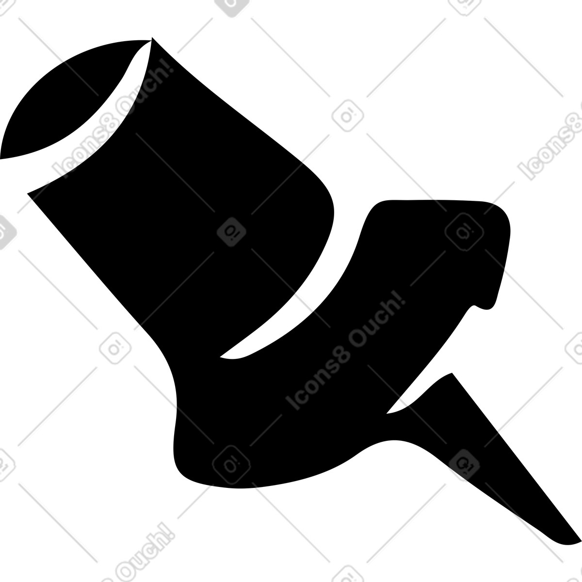 Ilustración Alfiler en estilo Line a descargar en PNG y SVG