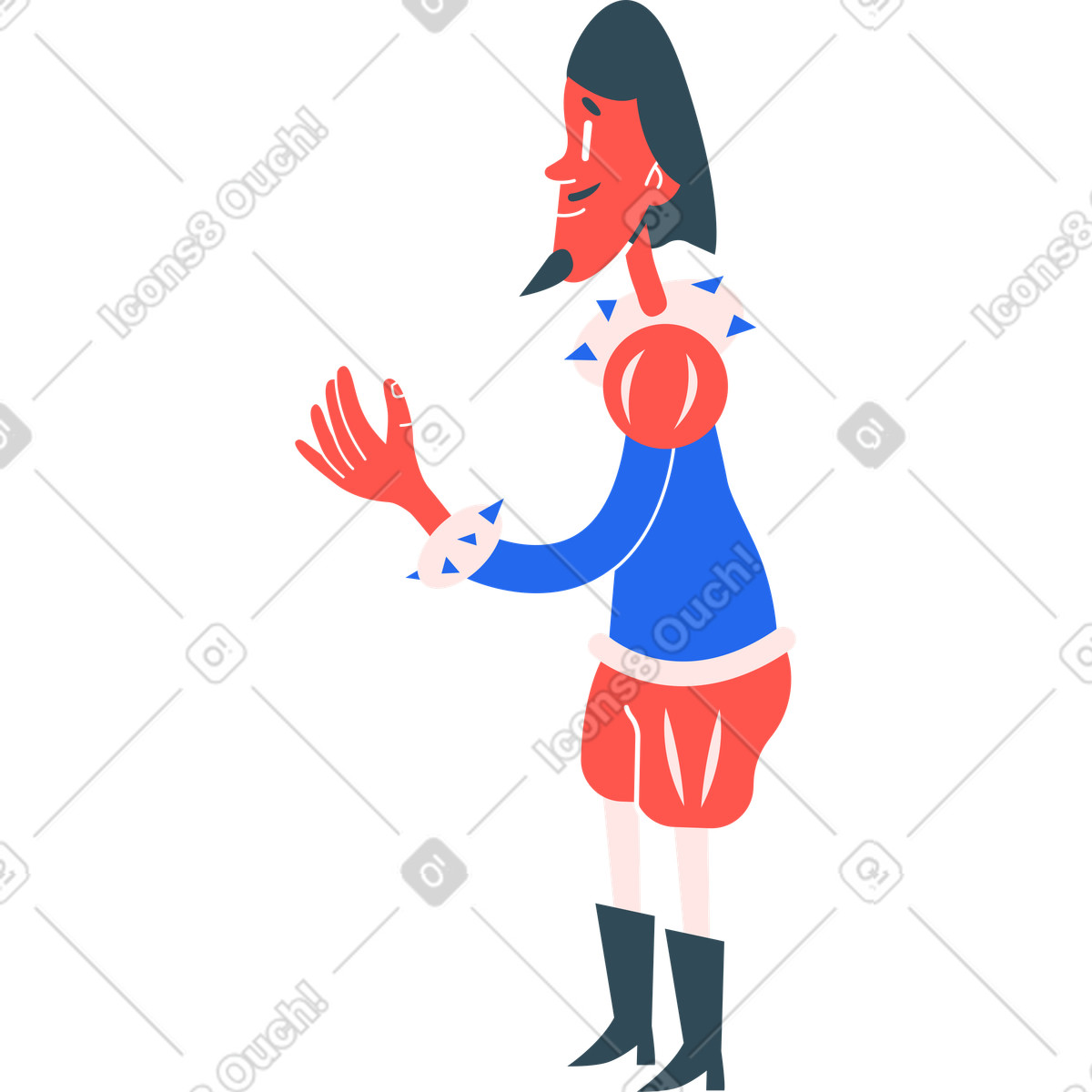 Ilustração de Homem fica em no estilo Kingdom para baixar em PNG, SVG