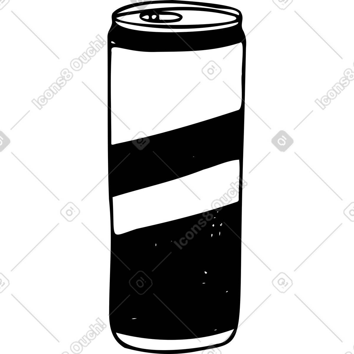 Tall soda can illustration in Marks style download in PNG, SVG