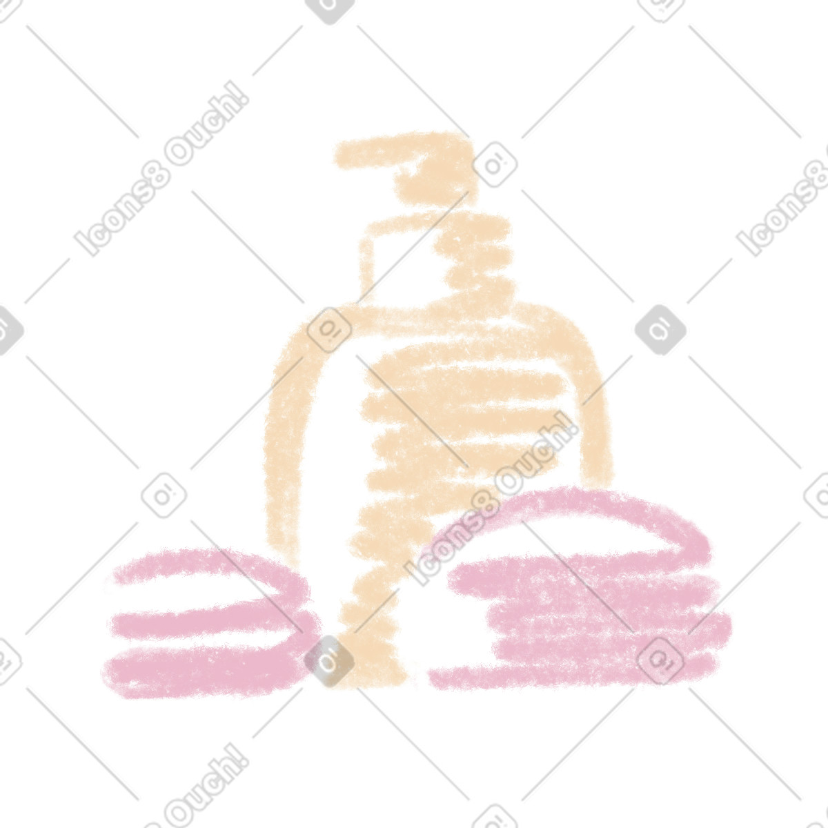 Сream and cosmetic jars illustration in Sketchbook style download in PNG, SVG