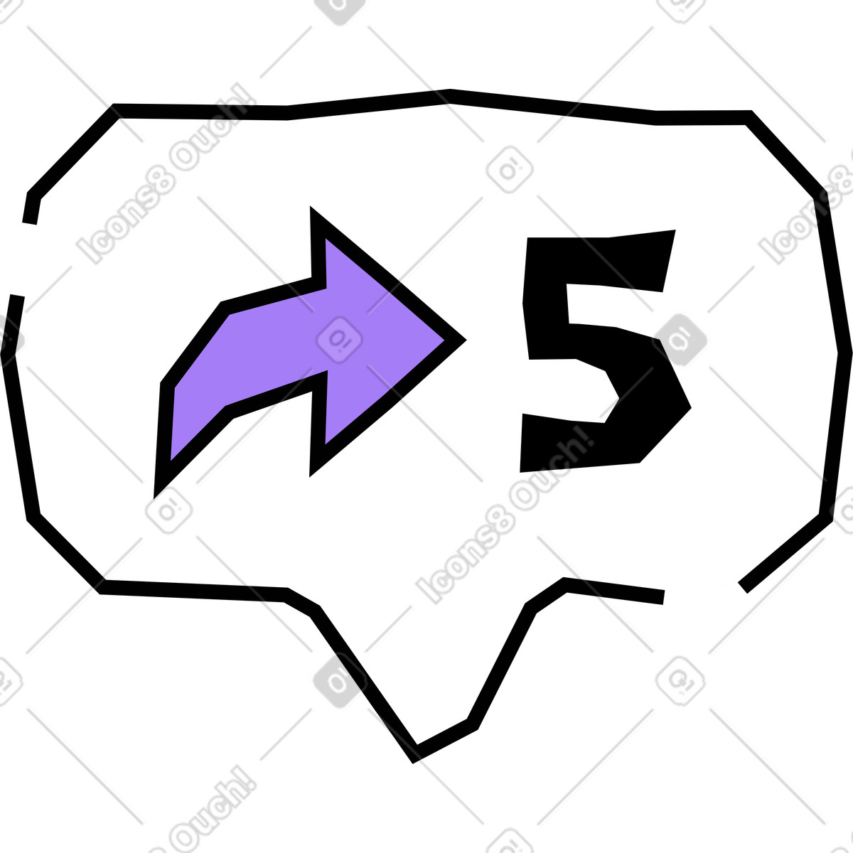 Share notification icon illustration in Amethyst style download in PNG, SVG