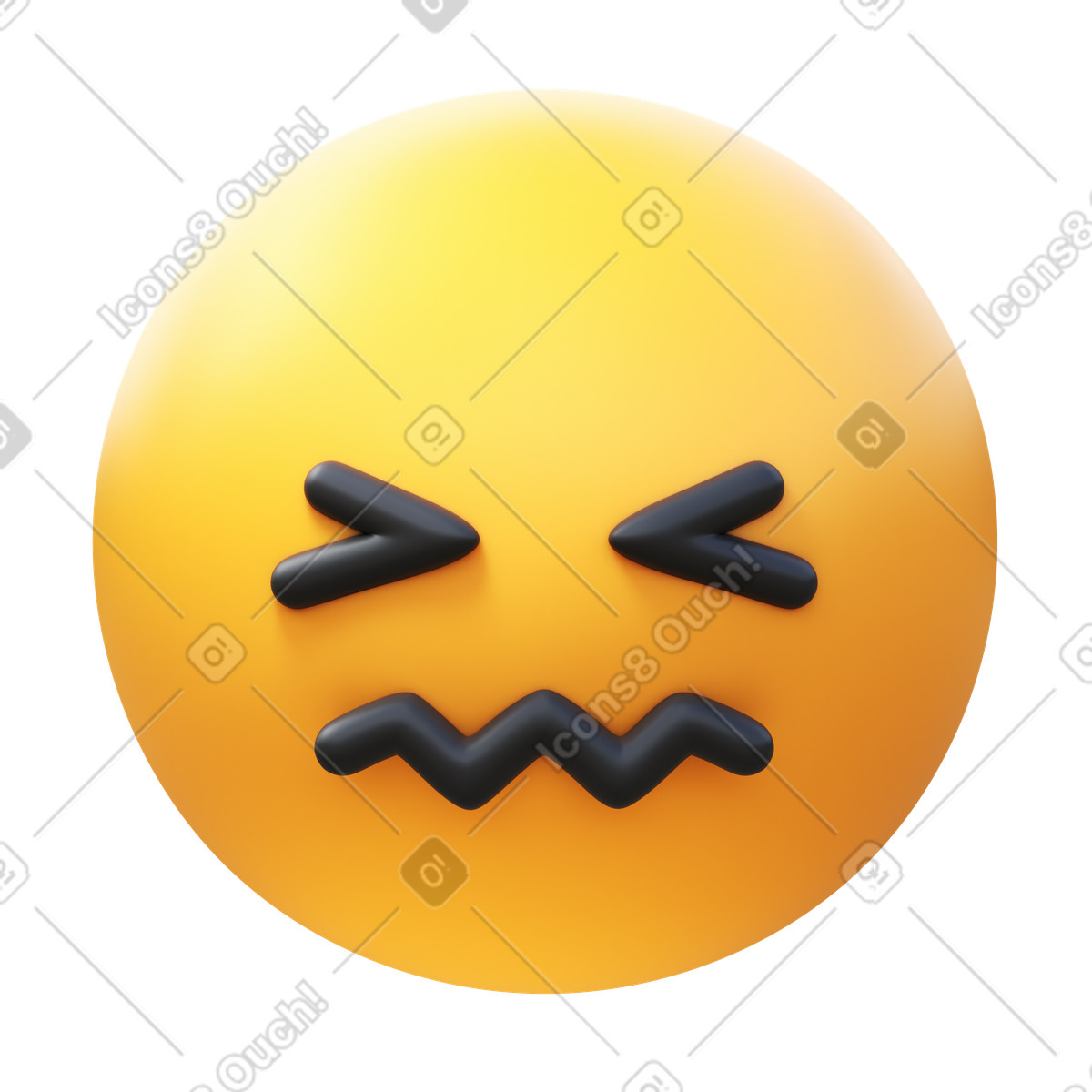Ilustração de Cara confusa em no estilo 3D Fluency para baixar em PNG, SVG