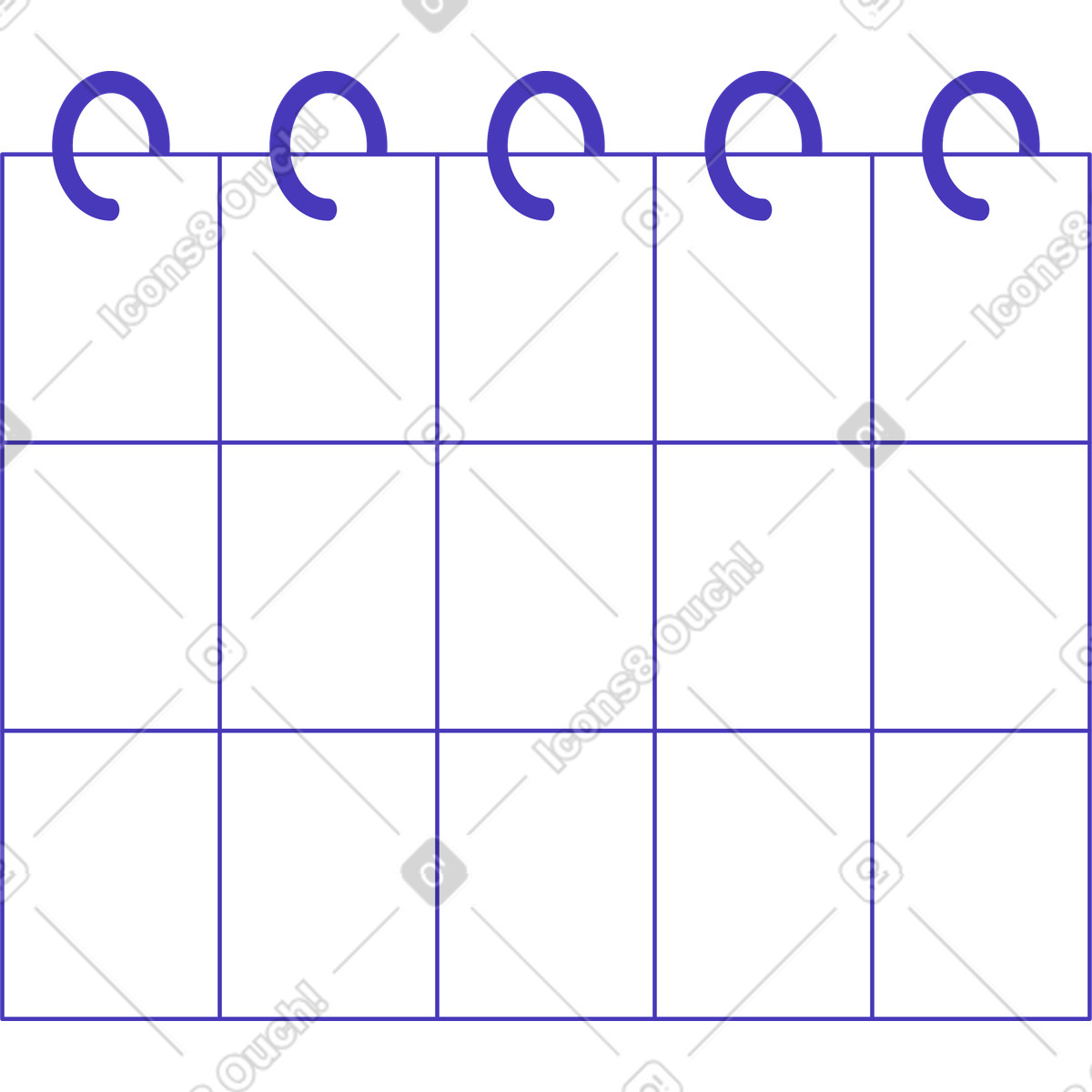 Ilustración Calendario beige en estilo Blueberry a descargar en PNG y SVG