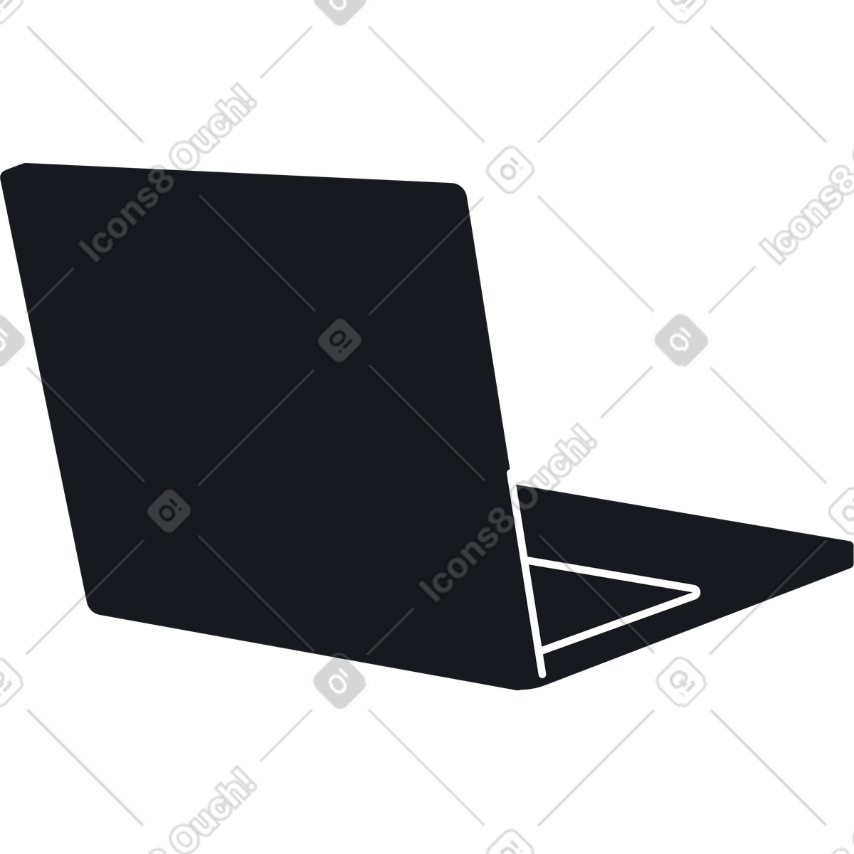Ilustração de Laptop preto em no estilo Breeze para baixar em PNG, SVG