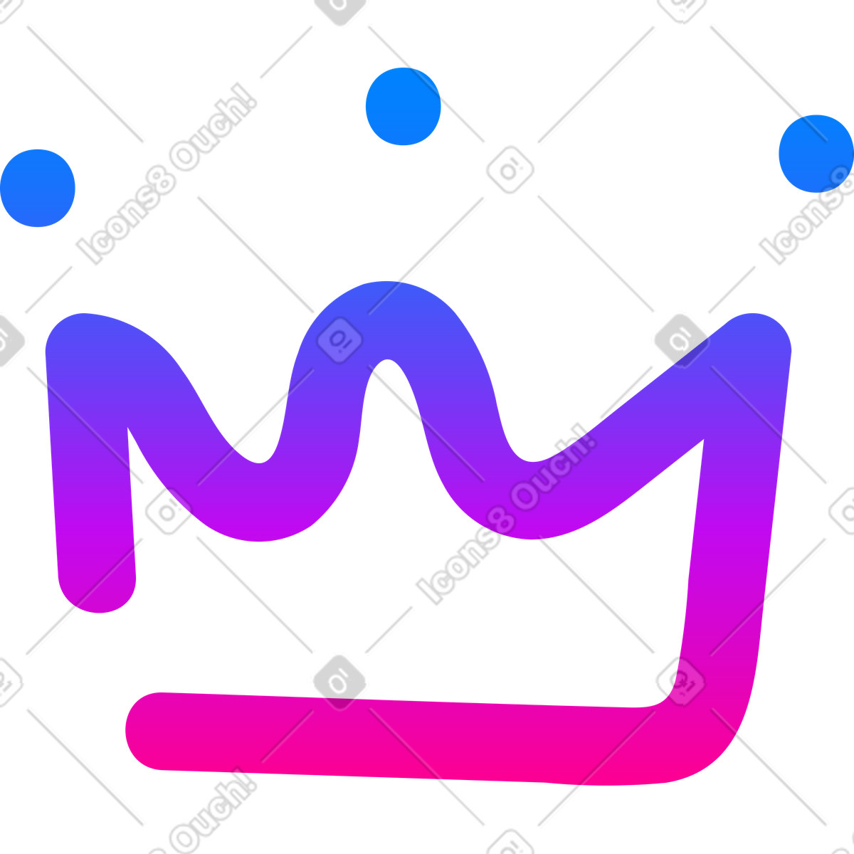 Vibrant 스타일의 왕관 일러스트레이션 PNG, SVG 다운로드