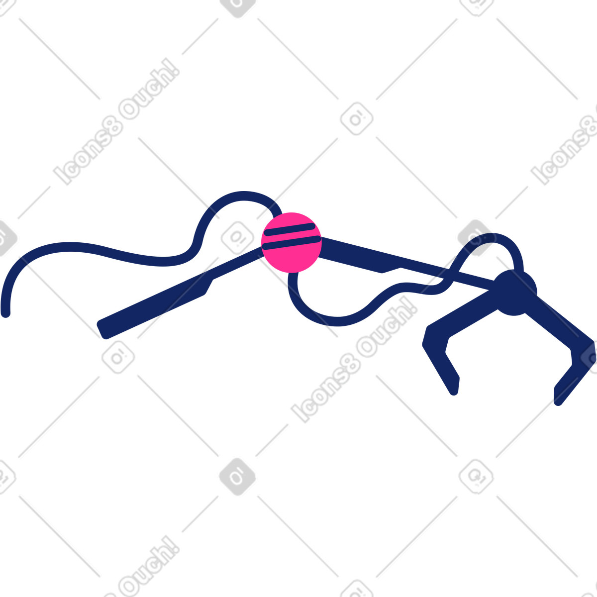 Roboterarm-Illustration im Cyborg-Stil als Download in PNG, SVG