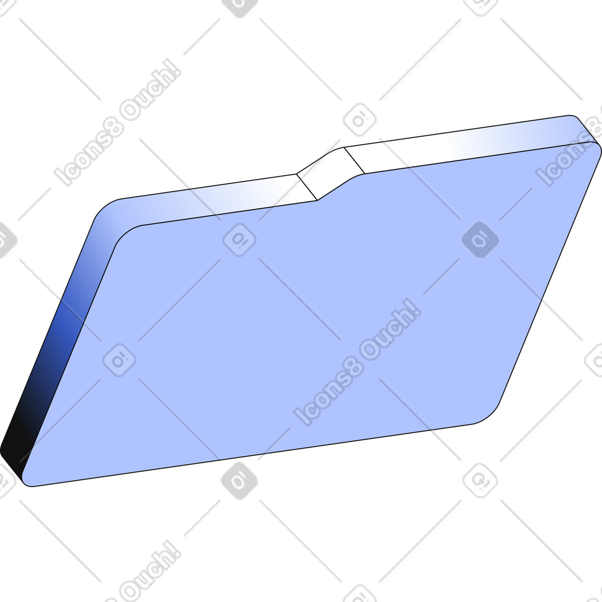 Ilustración Parte delantera de la carpeta en estilo Techny a descargar en PNG y SVG