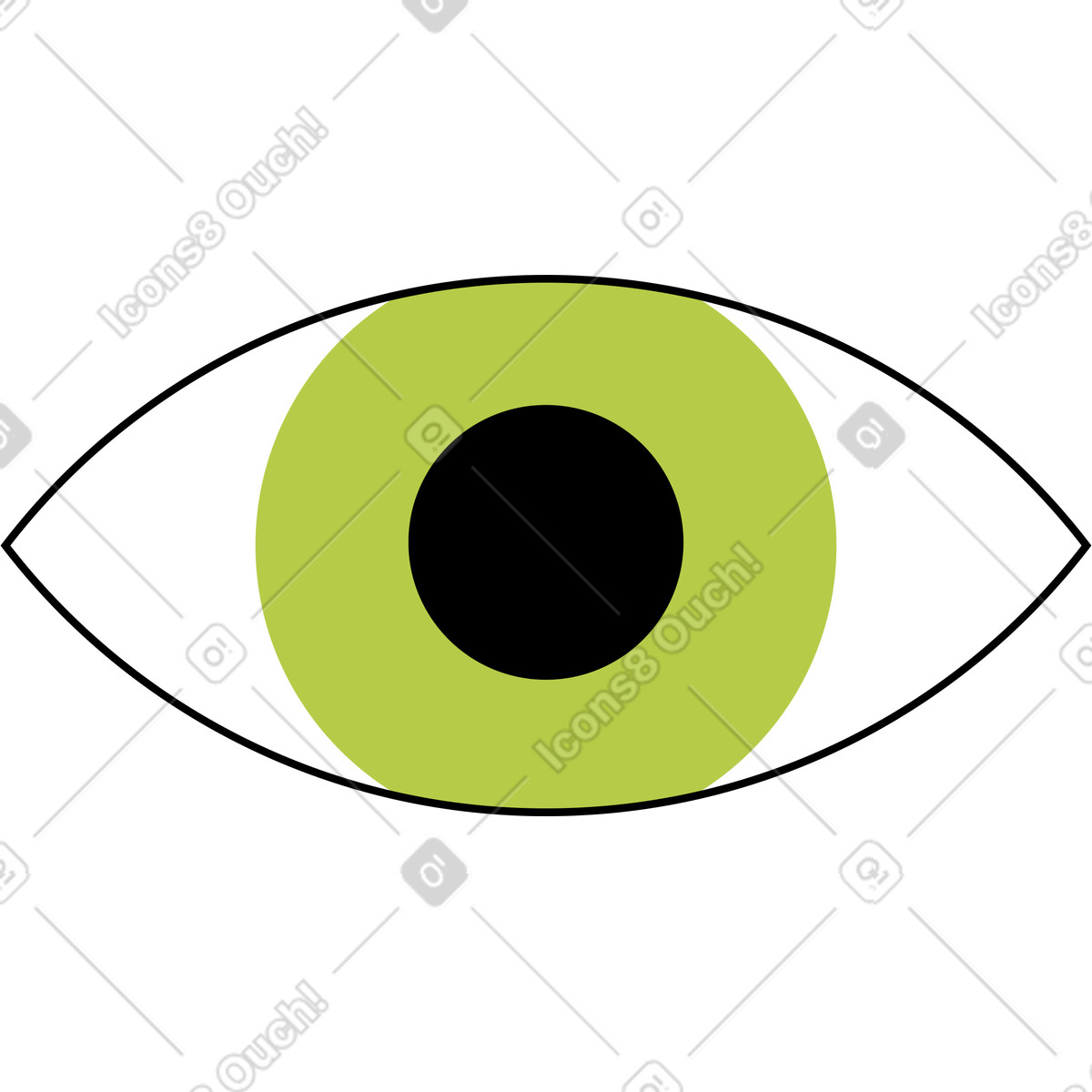 Illustration Œil dans le style Knotty à télécharger aux formats PNG, SVG