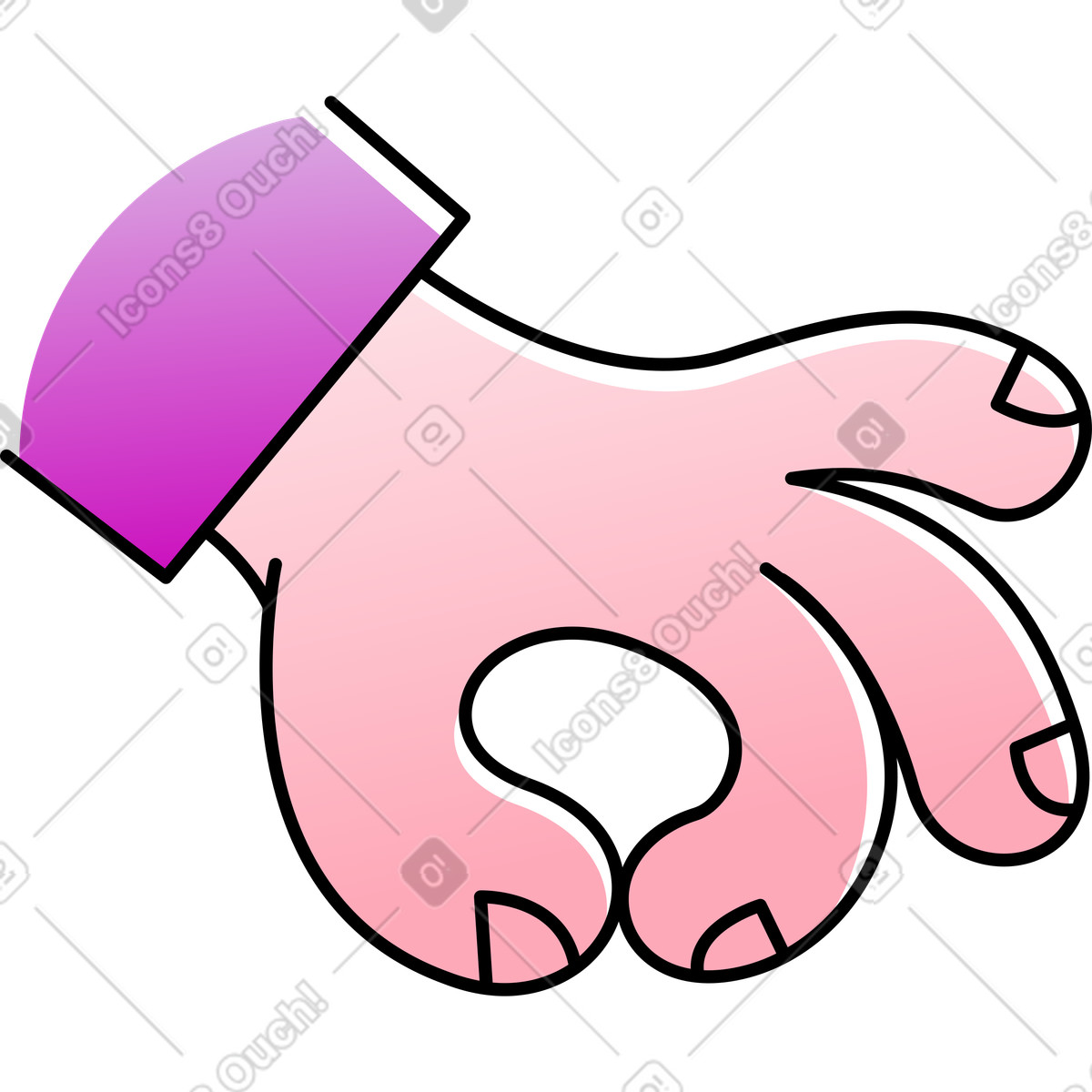 Hand holding something illustration in Pocus style download in PNG, SVG