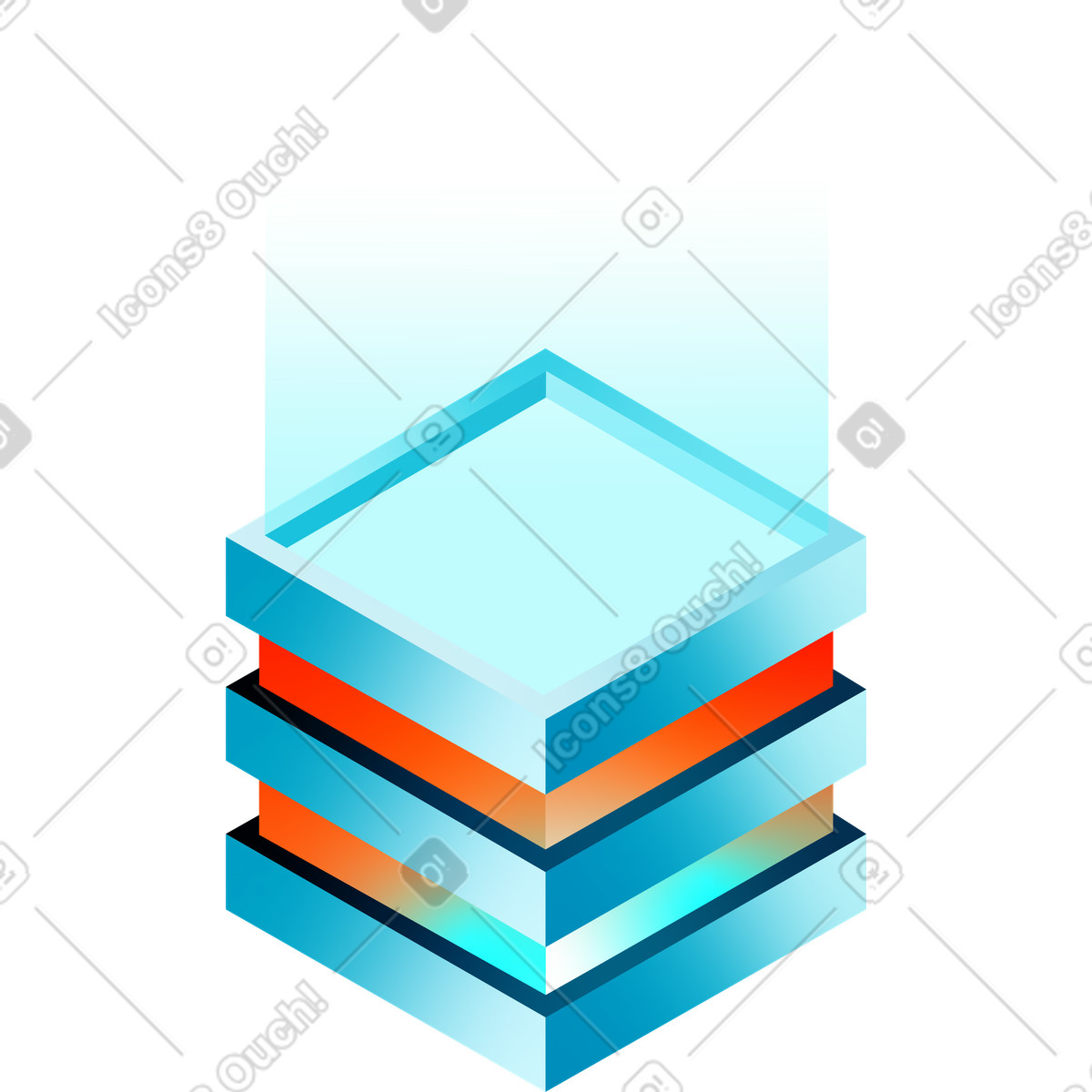 Illustration Construction multicolore brillante dans le style Glare à télécharger aux formats PNG, SVG