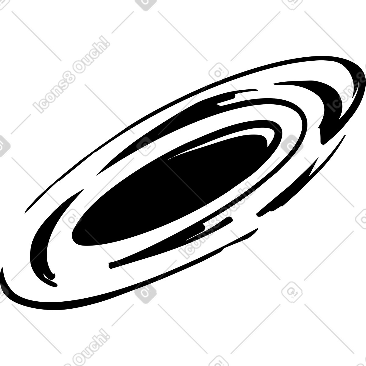 Line 스타일의 Black hole with accretion disk in deep outer space background 일러스트레이션 PNG, SVG 다운로드