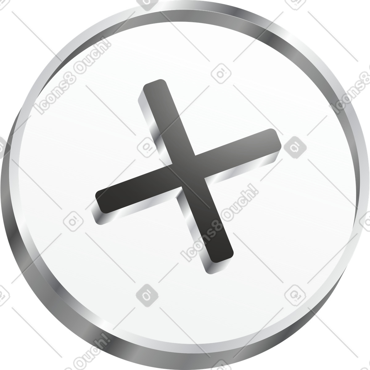 Dark cross illustration in Token style download in PNG, SVG