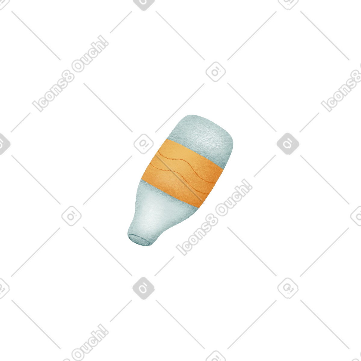 Bottle illustration in Woolly style download in PNG, SVG