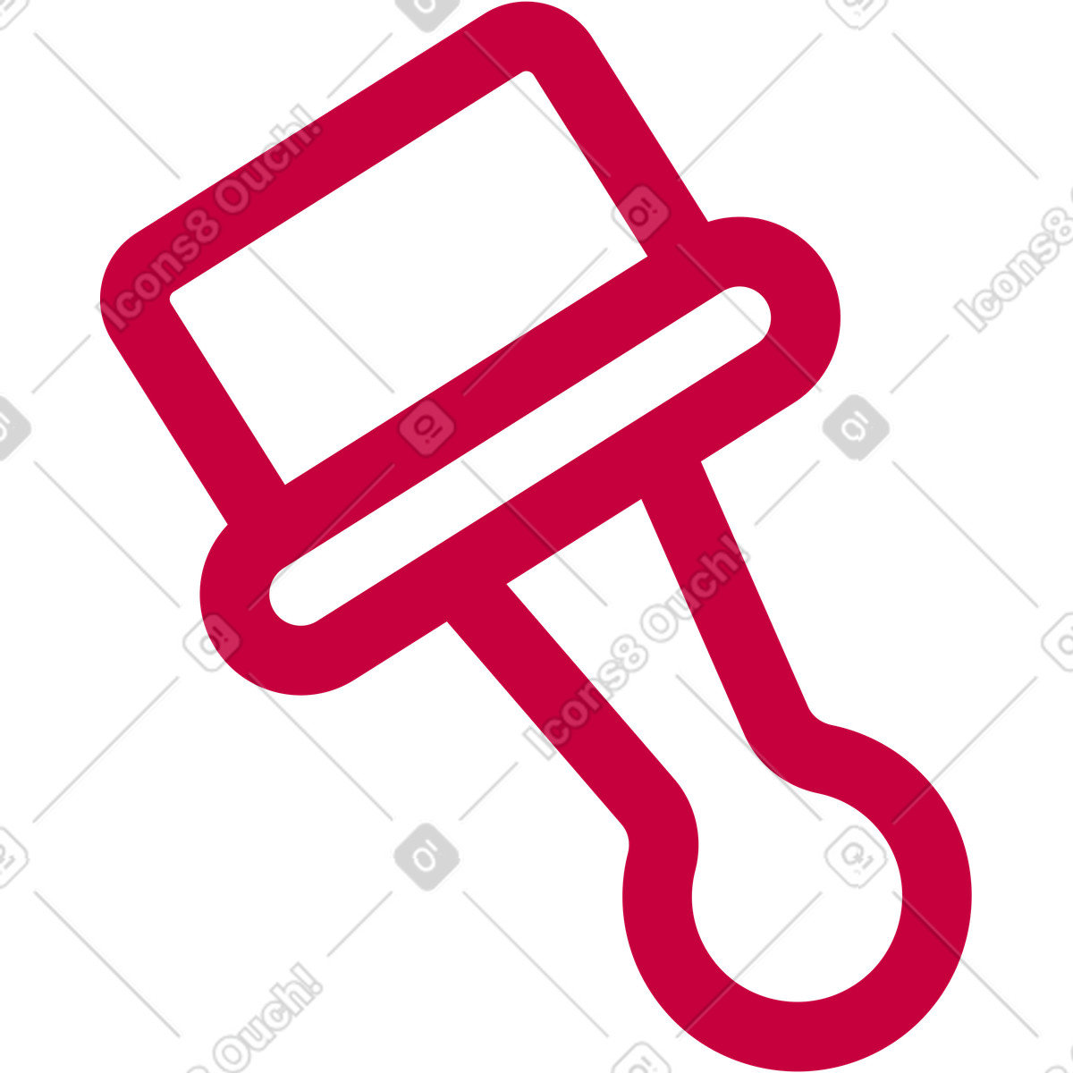 Binder clip illustration in PNG, SVG
