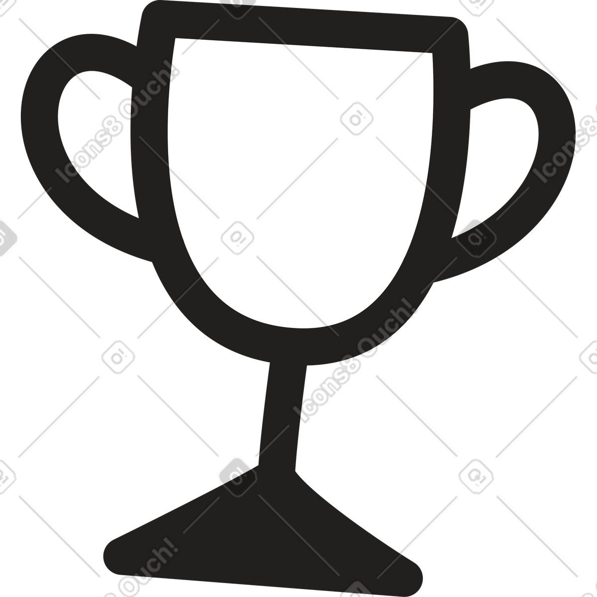 Winner cup icon illustration in Little style download in PNG, SVG
