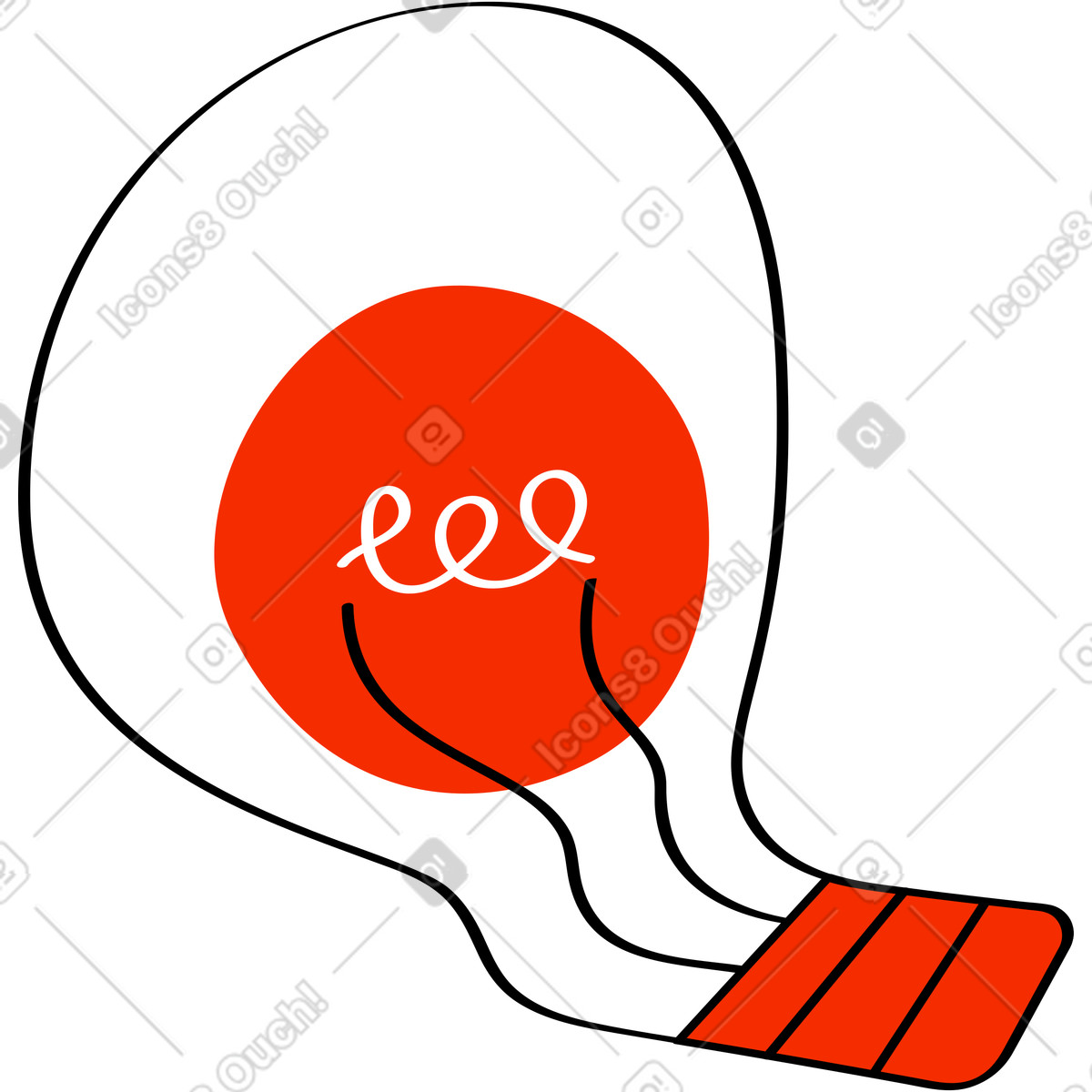 Illustration Lampe rouge dans le style Looney à télécharger aux formats PNG, SVG
