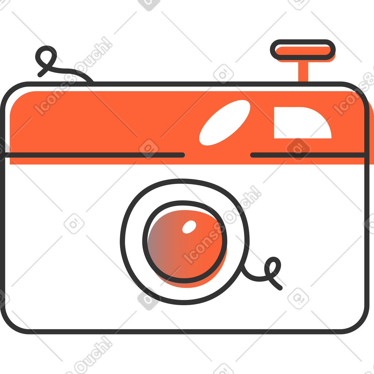 下载 Crayon 风格的 相机 插画，支持 PNG、SVG 格式