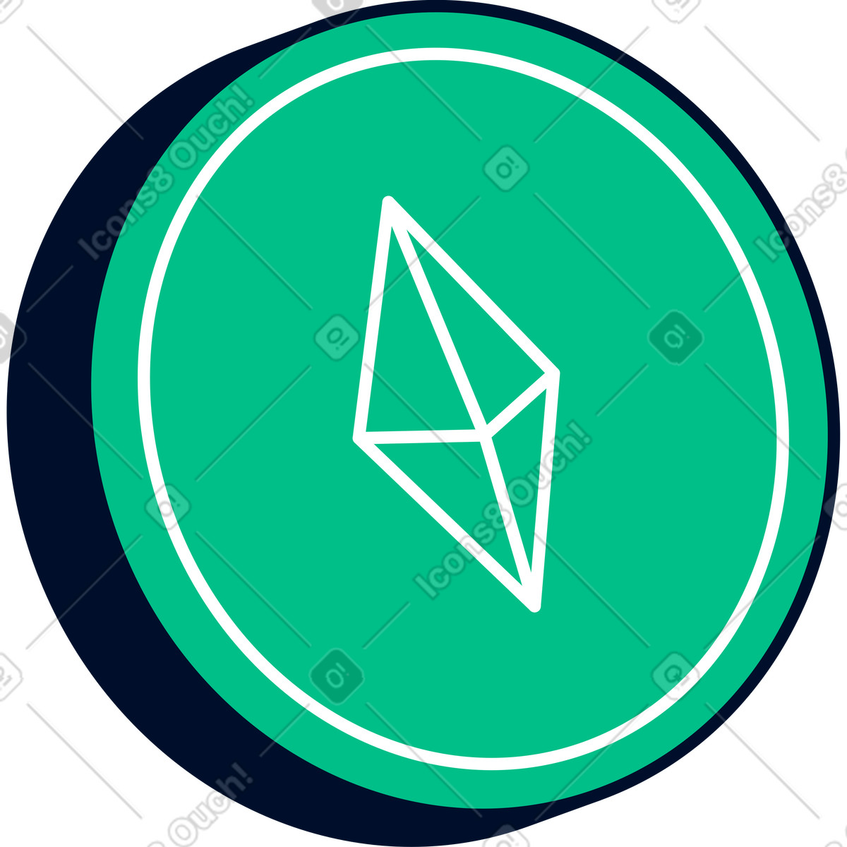 Teal スタイルの イーサリアム のイラストをPNG、SVG形式でダウンロード