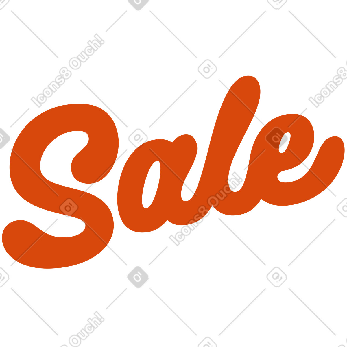 Illustration Lettrage texte de vente dans le style Orange à télécharger aux formats PNG, SVG