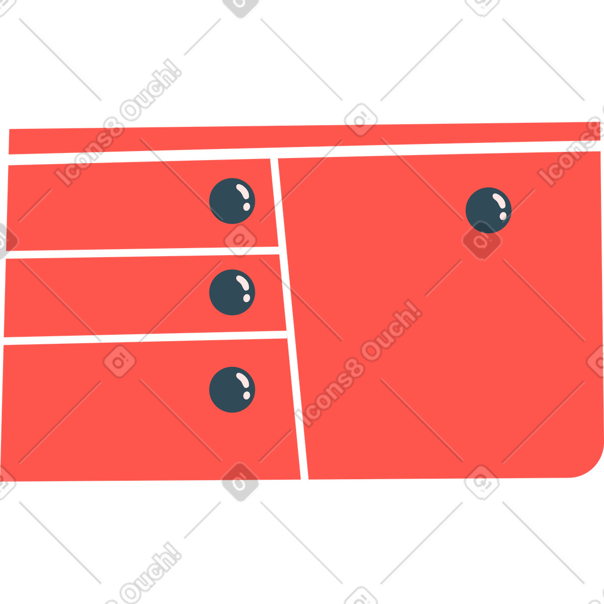 Ilustração de Mesa vermelha em no estilo Kingdom para baixar em PNG, SVG