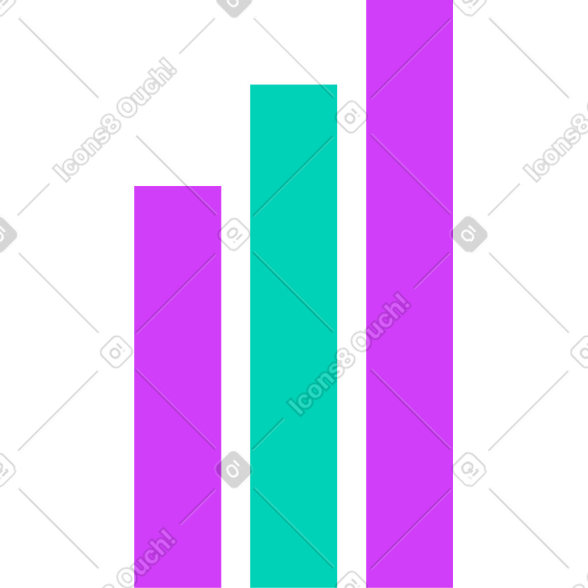 Ilustração de Gráfico colunas em no estilo Basic para baixar em PNG, SVG