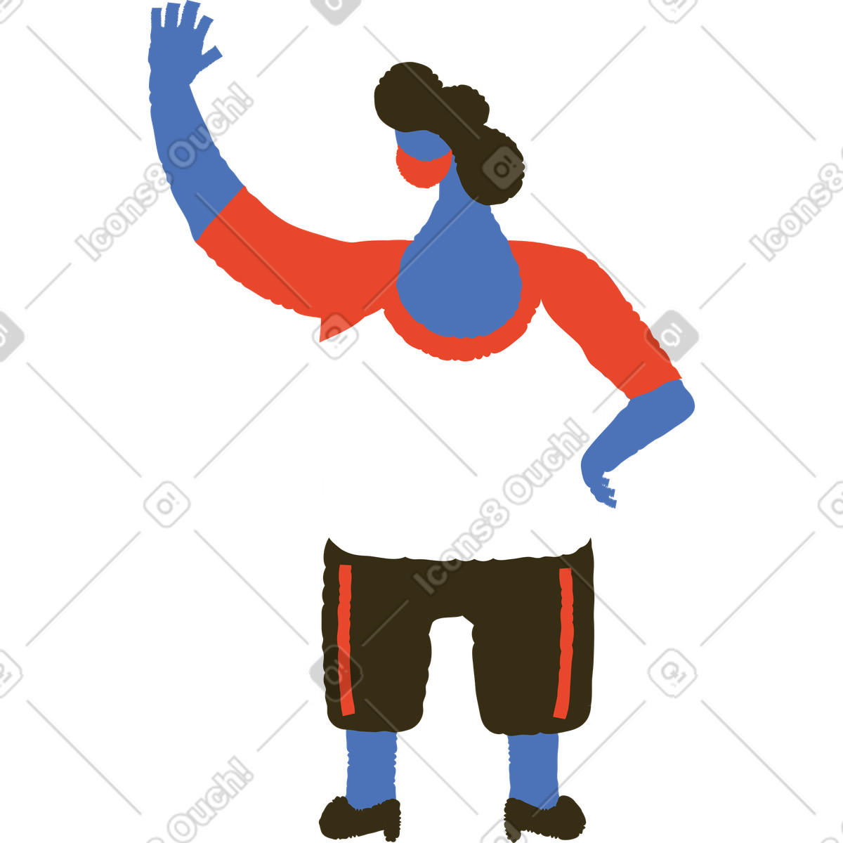 Uomo illustrazione in stile Bermuda scarica in PNG, SVG