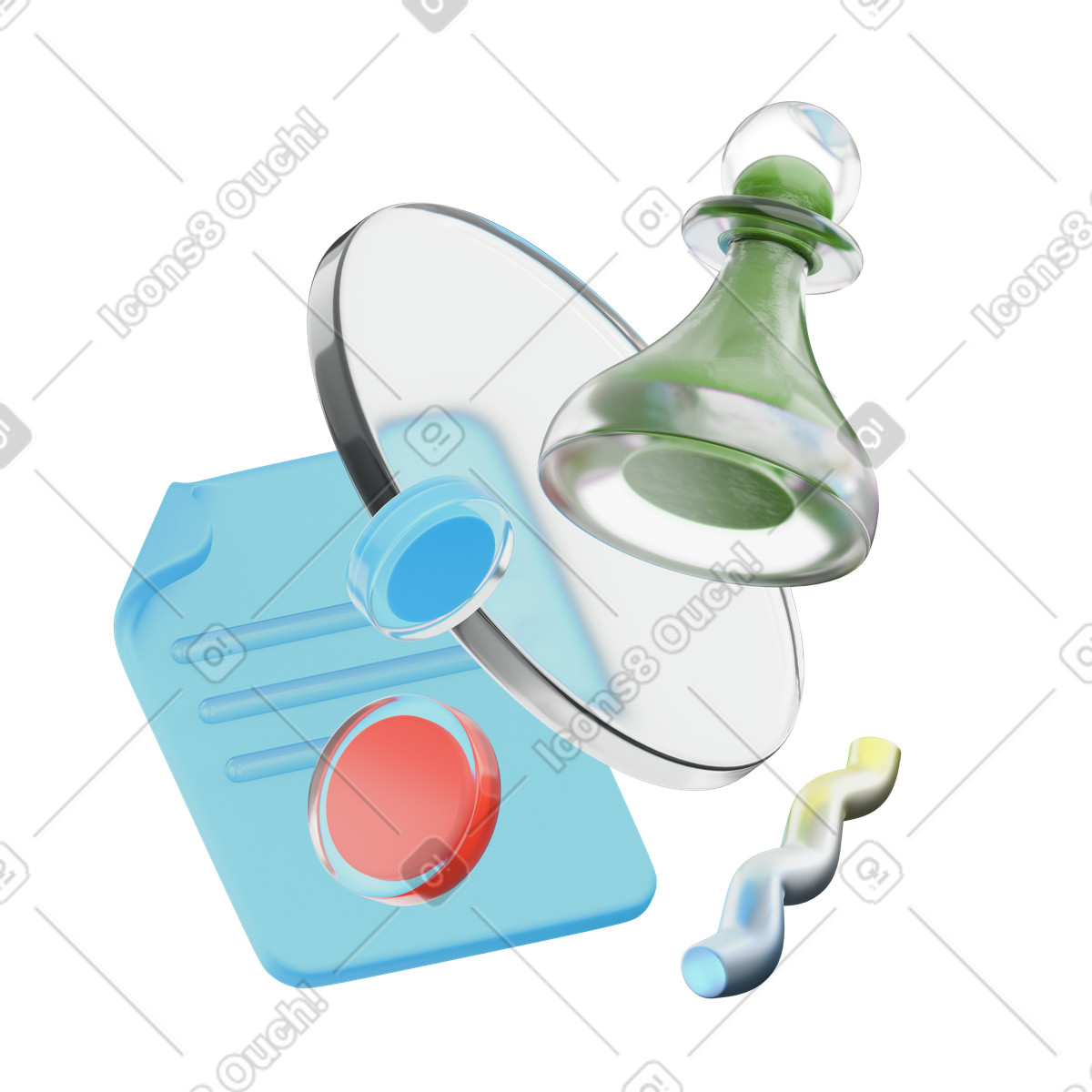 Business strategy and planning for success animated illustration in 3D Morphis style download in GIF, Lottie (JSON), AE