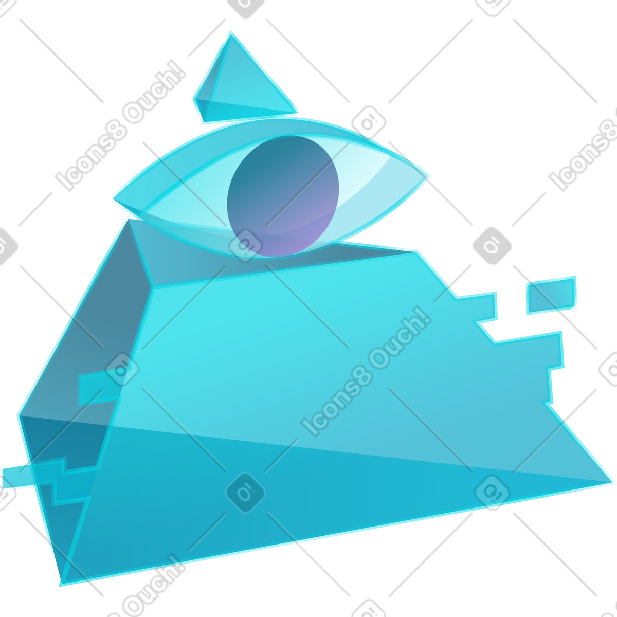 Logo hologram illustration in Neon style download in PNG, SVG