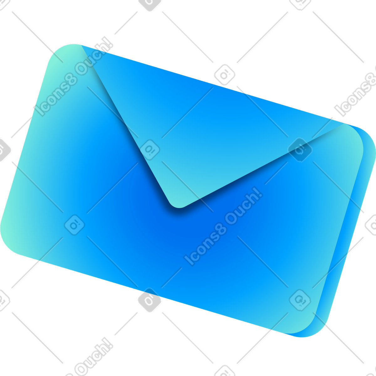 Ilustração de Carta em no estilo Puffy para baixar em PNG, SVG