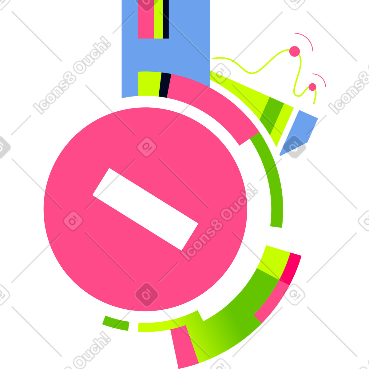 Segnale di stop illustrazione in stile Space scarica in PNG, SVG