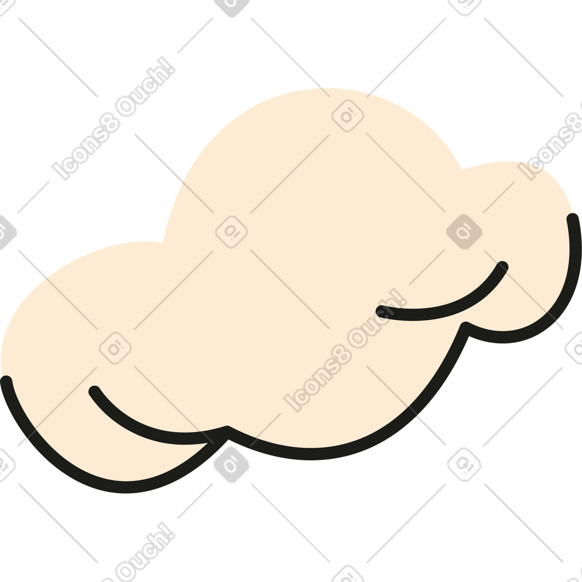 Rubber スタイルの Cloud のイラストをPNG、SVG形式でダウンロード