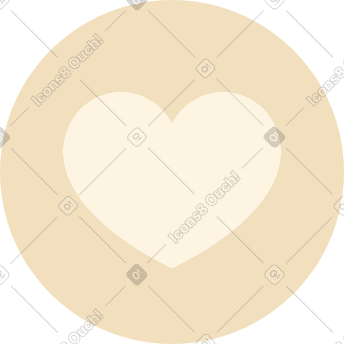 Heart in a circle illustration Simplistic style download PNG, SVG