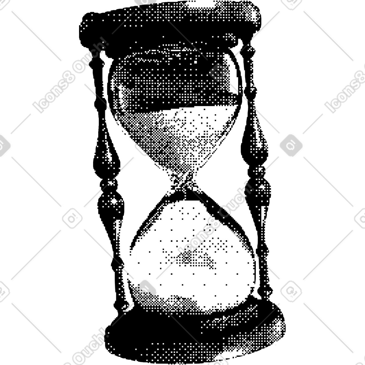 Иллюстрация Hourglass в стиле Bitmap — скачать в форматах PNG, SVG
