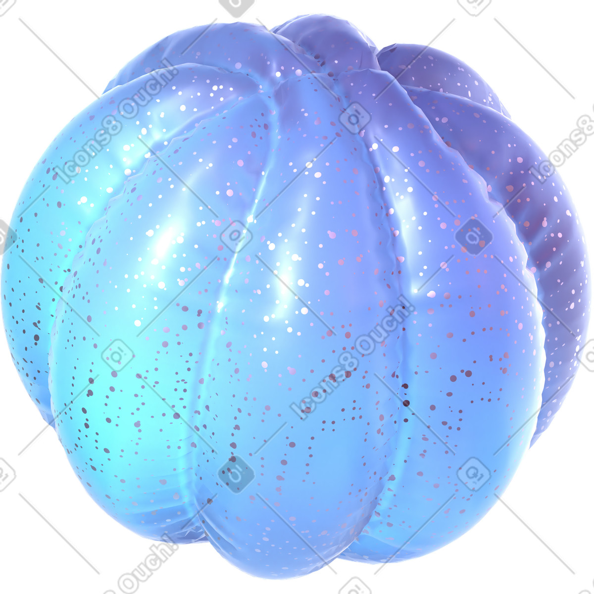 Ilustração de Figura abstrata esfera inflada em no estilo 3D Glassy para baixar em PNG, SVG