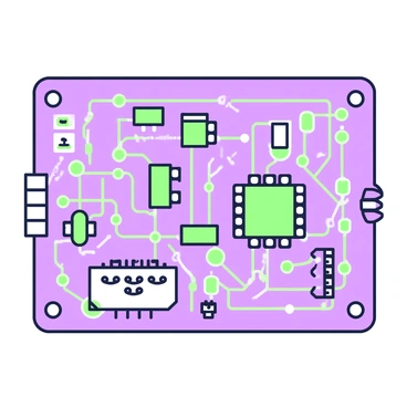 A detailed view of a circuit board with glowing pathways showing electrical function