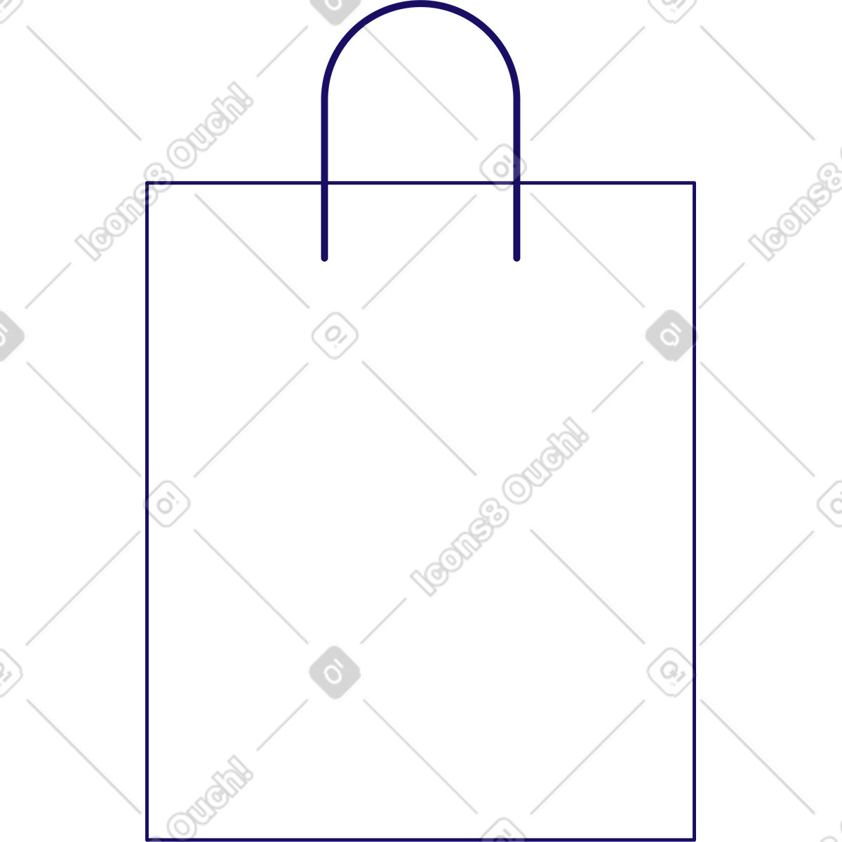 Illustration Sac blanc dans le style Bendy à télécharger aux formats PNG, SVG