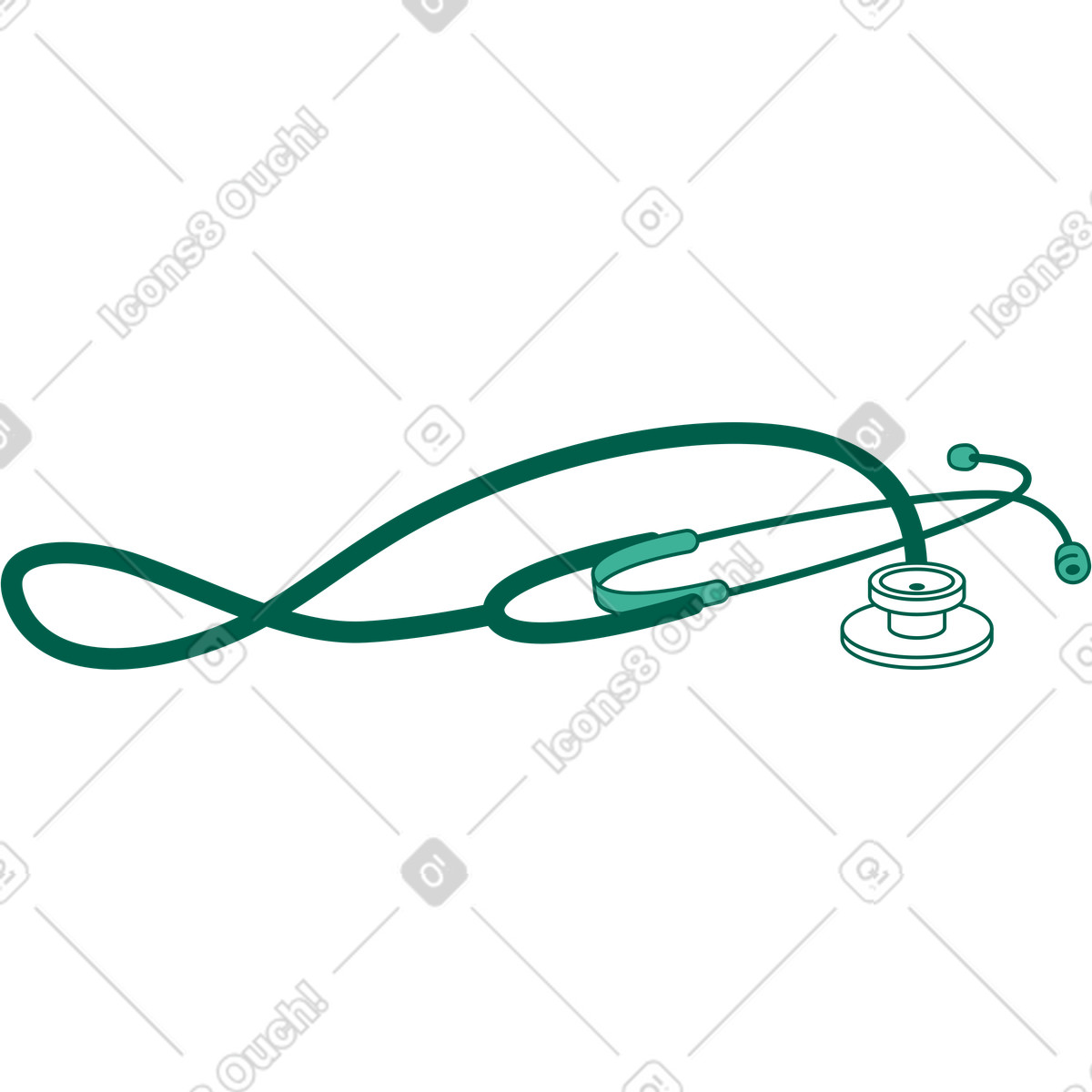 Ilustração de Estetoscópio em no estilo Storyline para baixar em PNG, SVG