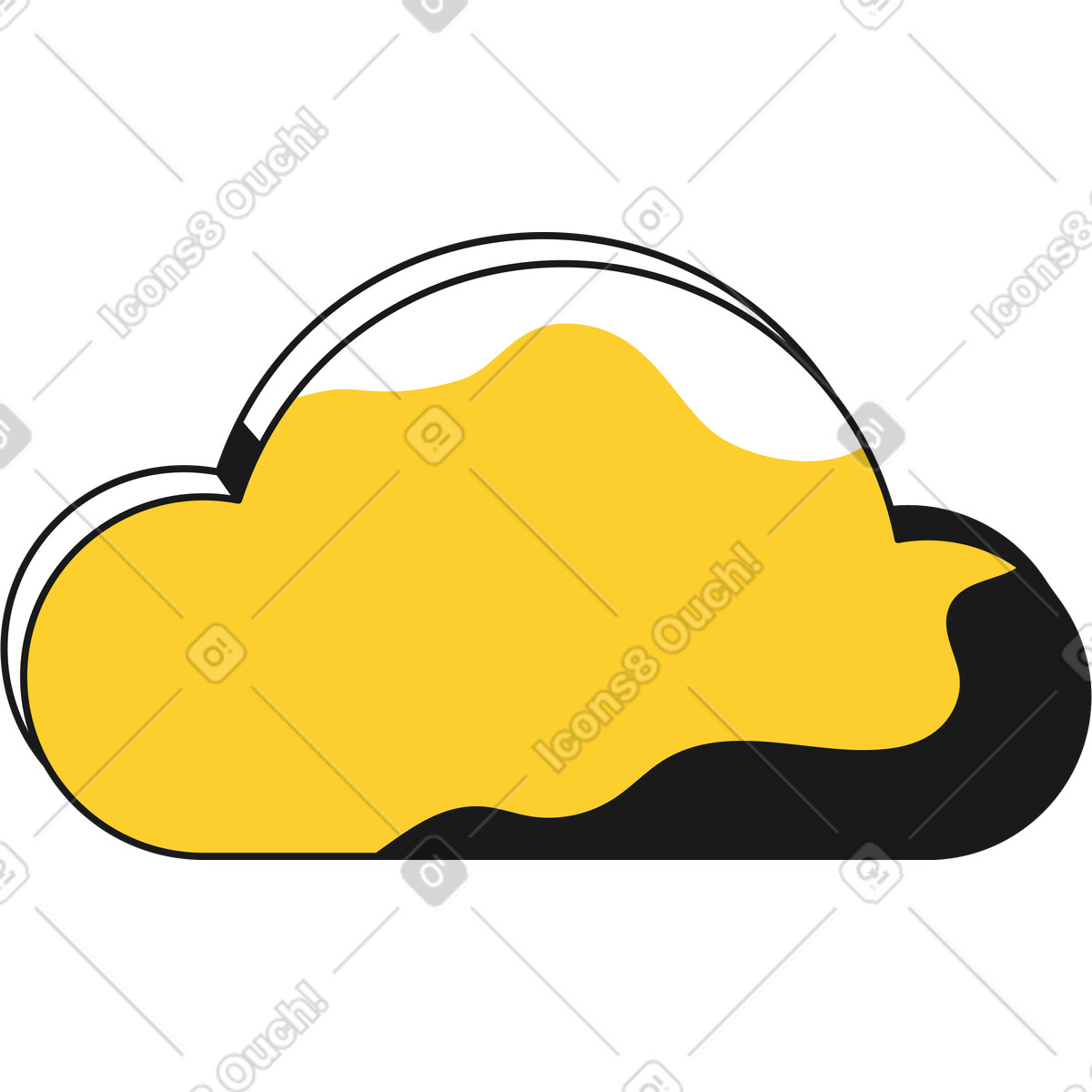 Illustration Nuage dans le style Taxi à télécharger aux formats PNG, SVG