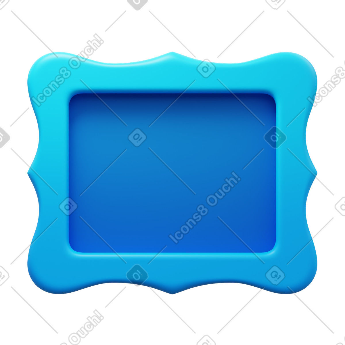 Frame illustration in 3D Fluency style download in PNG, SVG