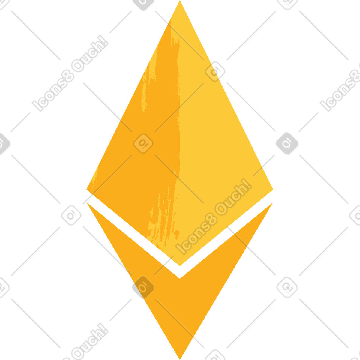 Ilustración Icono de ethereum en estilo Juicy a descargar en PNG y SVG