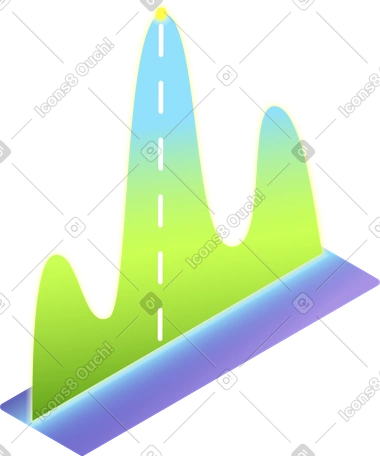 带注视点的上升和下降的垂直图表 PNG, SVG