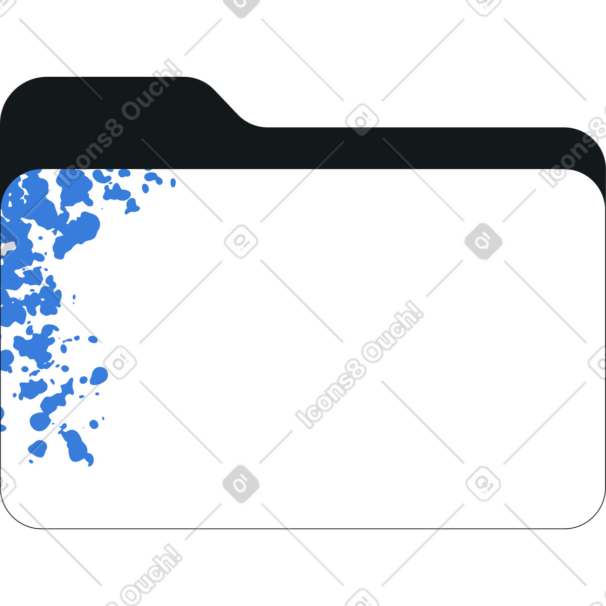 Cartella di file con texture illustrazione in stile Midnight scarica in PNG, SVG