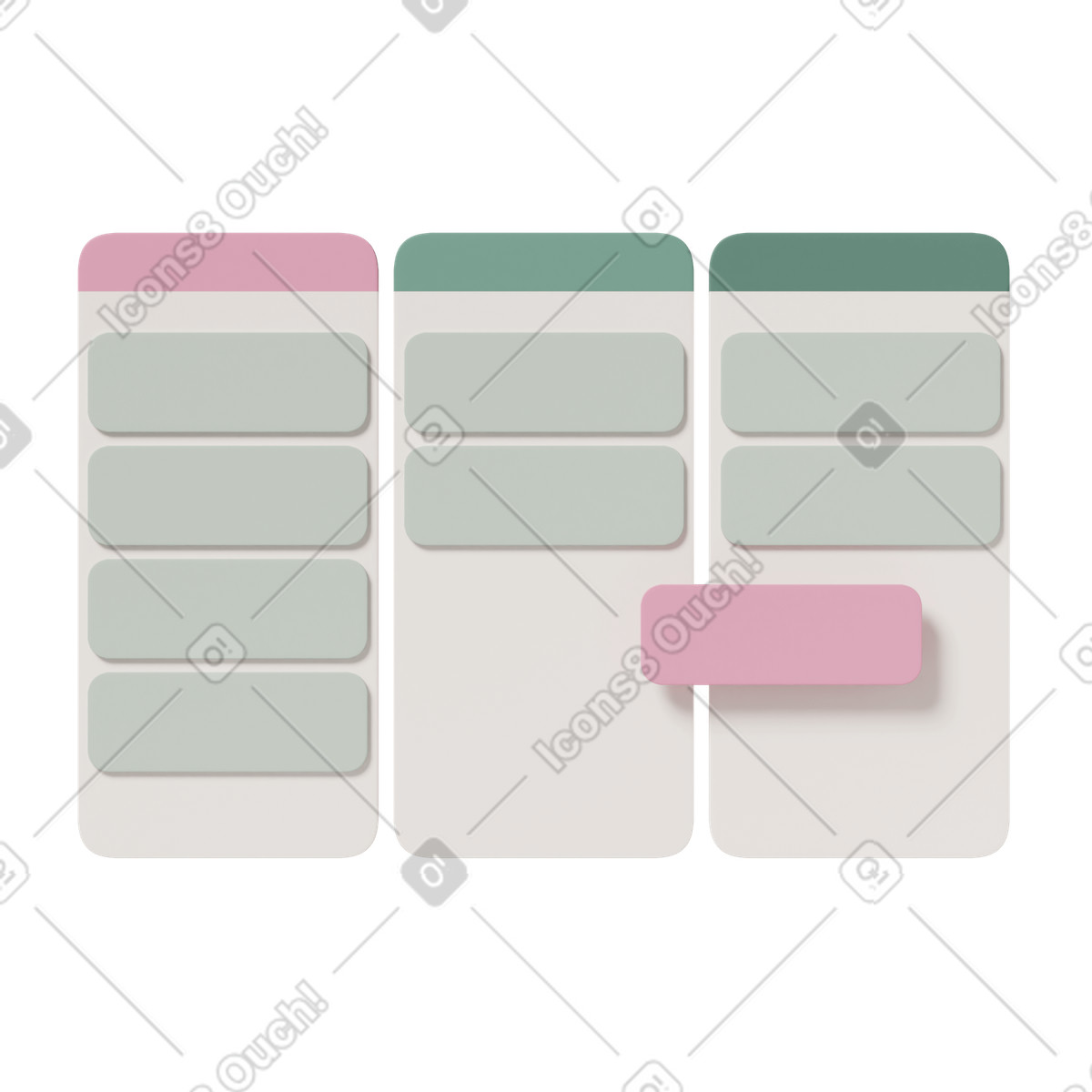 Online planner to do list illustration in 3D Casual life style download in PNG, SVG
