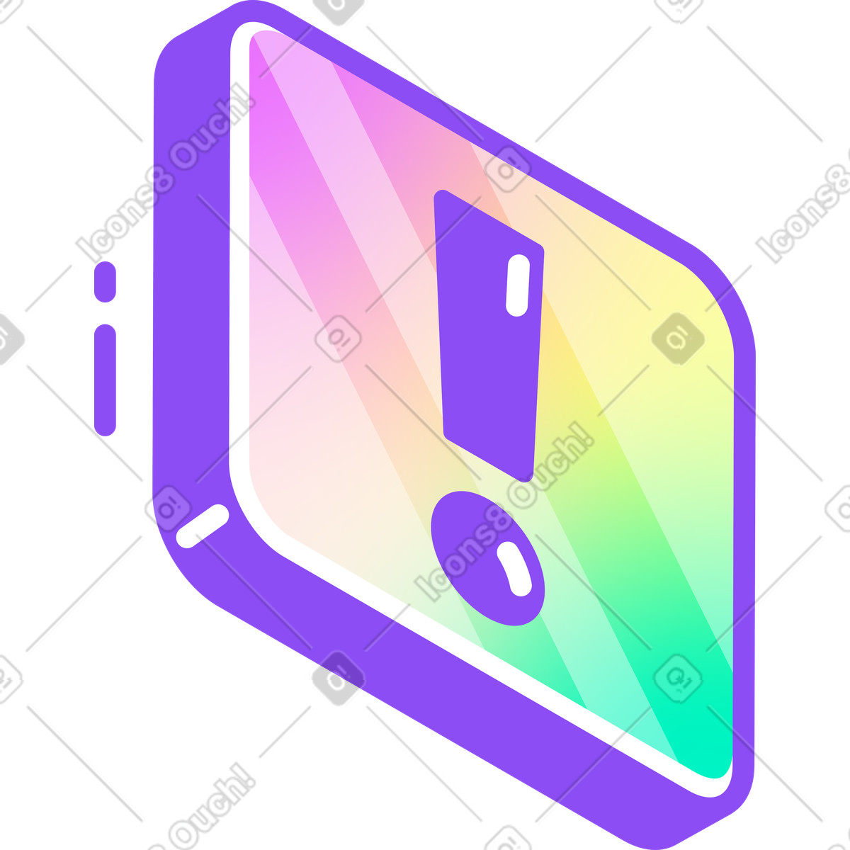 Иллюстрация Восклицательный знак в стиле Holographic — скачать в форматах PNG, SVG