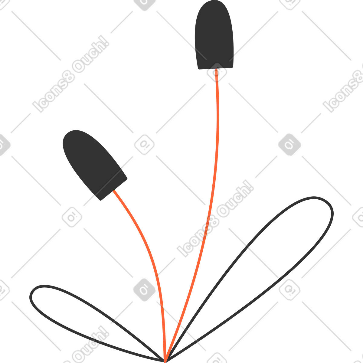 Fiore illustrazione in stile Crayon scarica in PNG, SVG