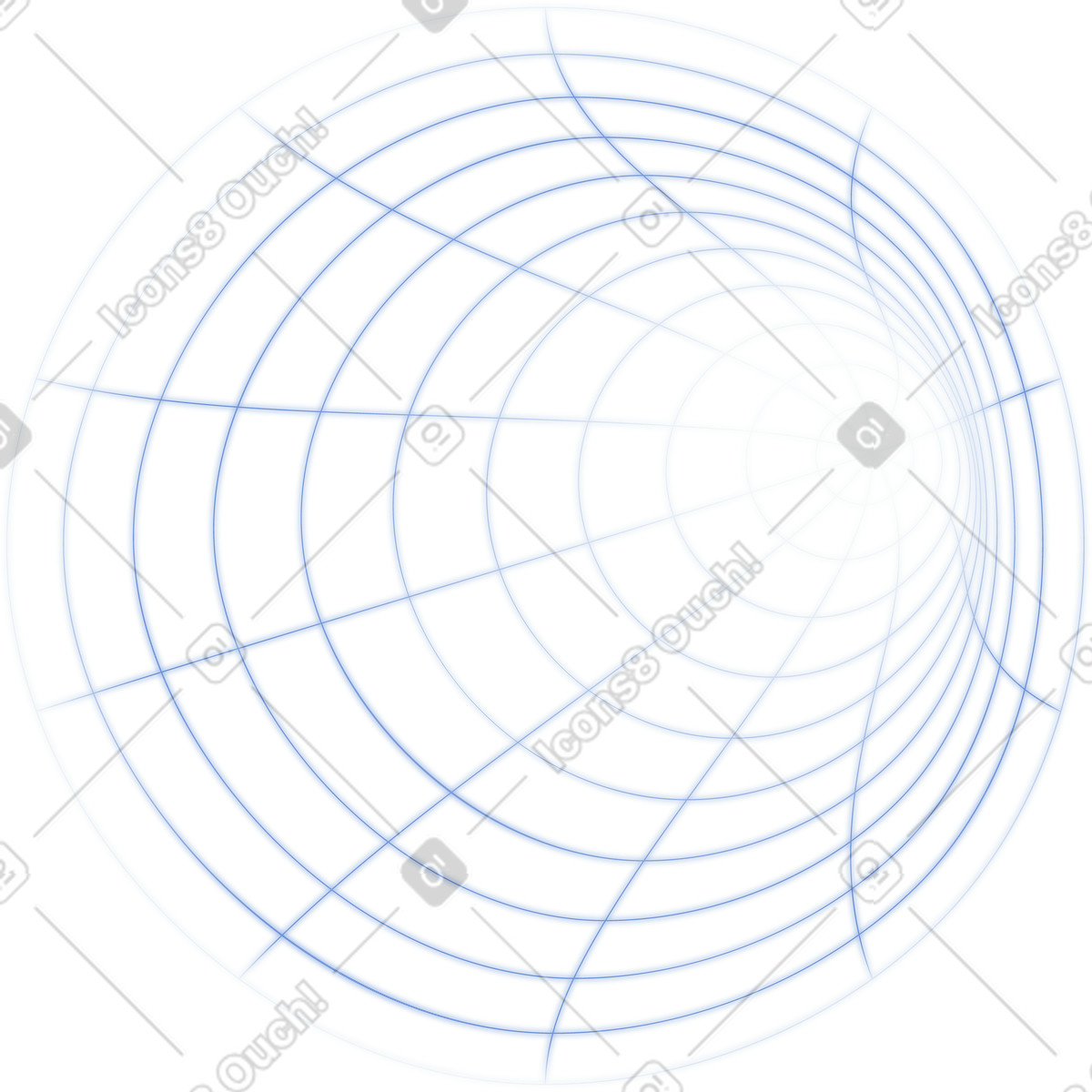 Wireframe tunnel illustrazione in stile Dimension scarica in PNG, SVG