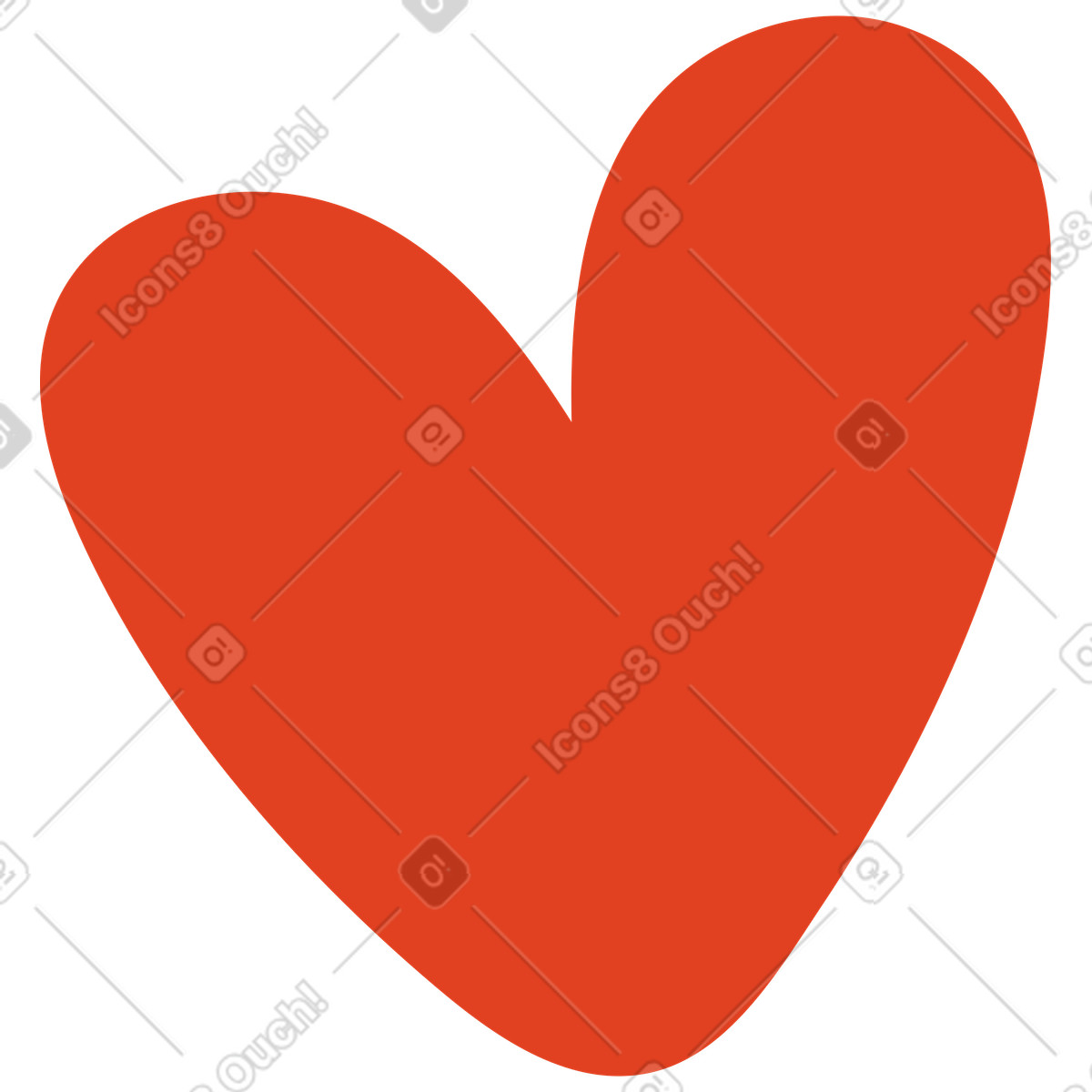 Ilustración Corazón rojo en estilo Jelly a descargar en PNG y SVG