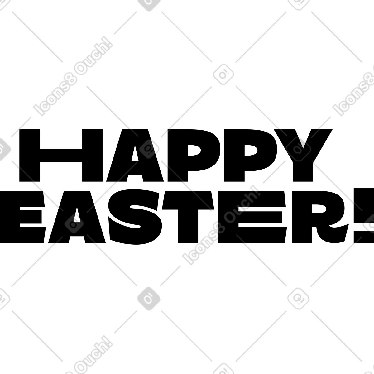 Иллюстрация Happy easter text в стиле Jumble — скачать в форматах PNG, SVG
